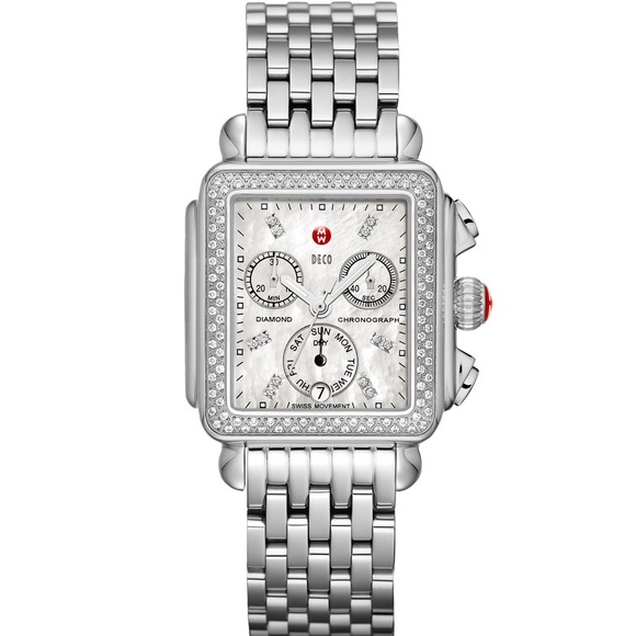 Michele Accessories - MICHELE Stainless Deco Diamond Watch